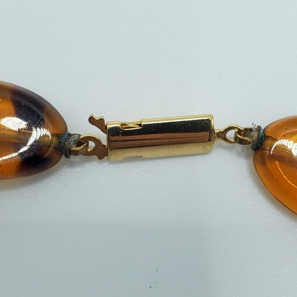 Brown Beaded Chunky Necklace Leaves Plastic‎ Autumn Womens Fashion Jewelry - Picture 6 of 10